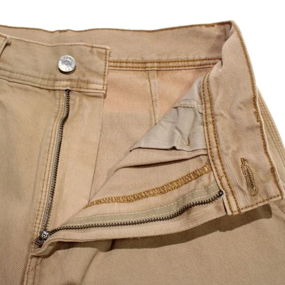 Re/Done NWD Denim Jeans Size 25 US Utility Loose in Washed Khaki Tan